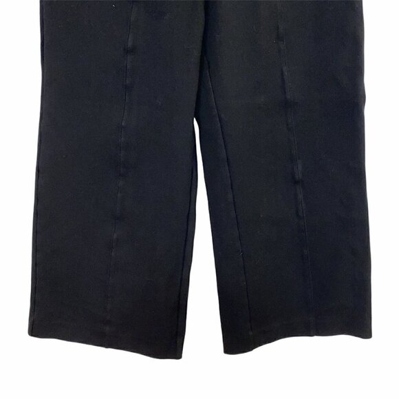 J Crew Women's Size 8 Pants Ponte Wide Leg Crop High Rise Stretch Black L1687 - Picture 3 of 8